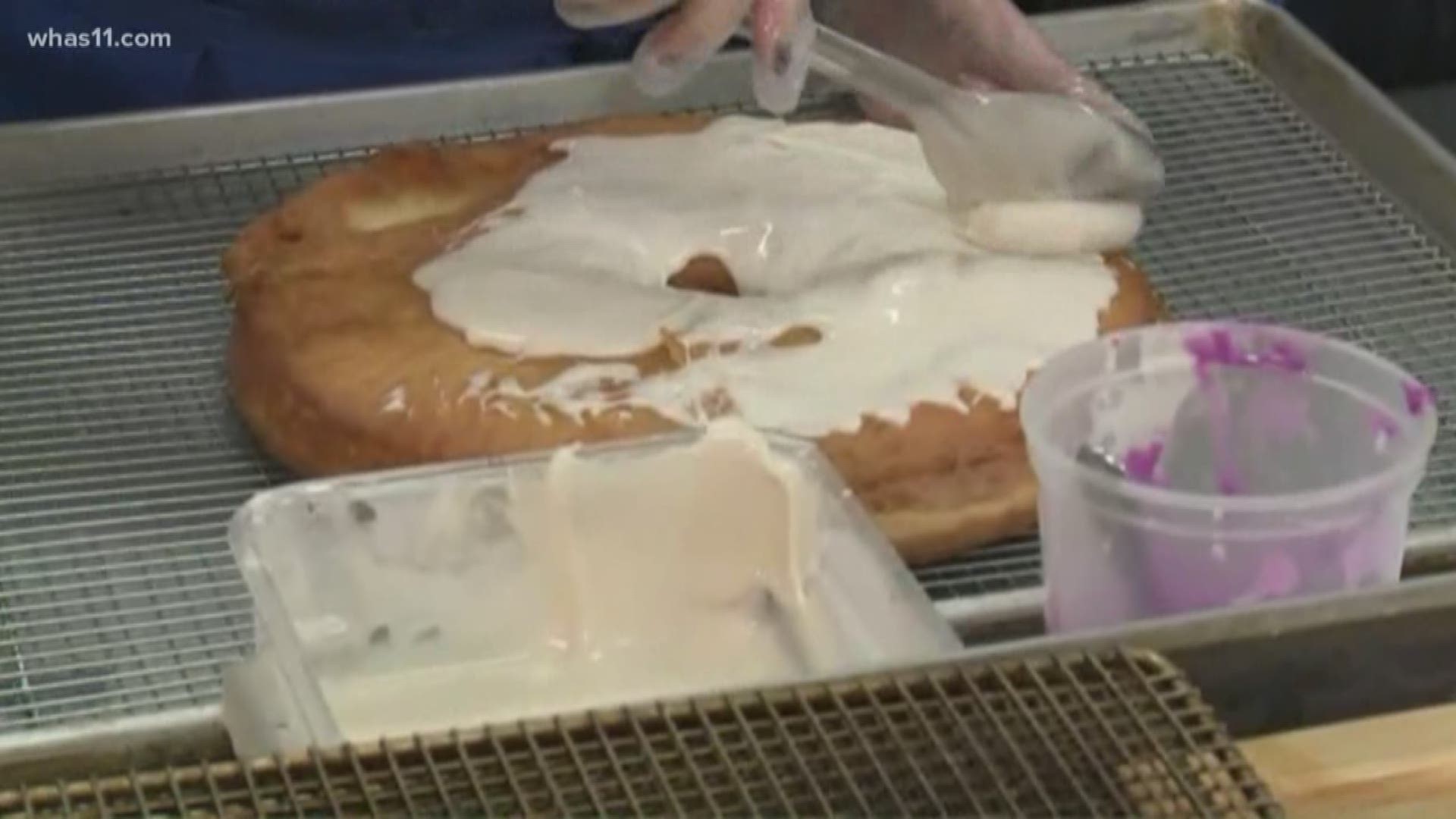 Rob Harris took a trip down to Hi-Five Doughnuts to see what goes into their famous King Cake doughnut.