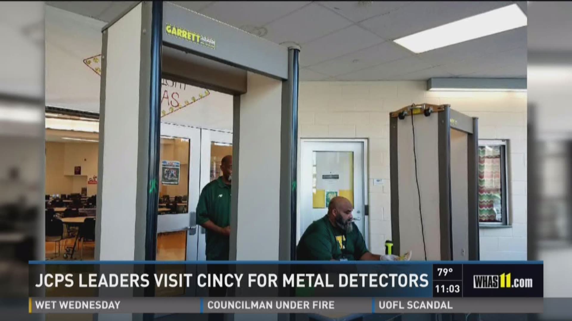 JCPS leaders visit Cincy for metal detectors