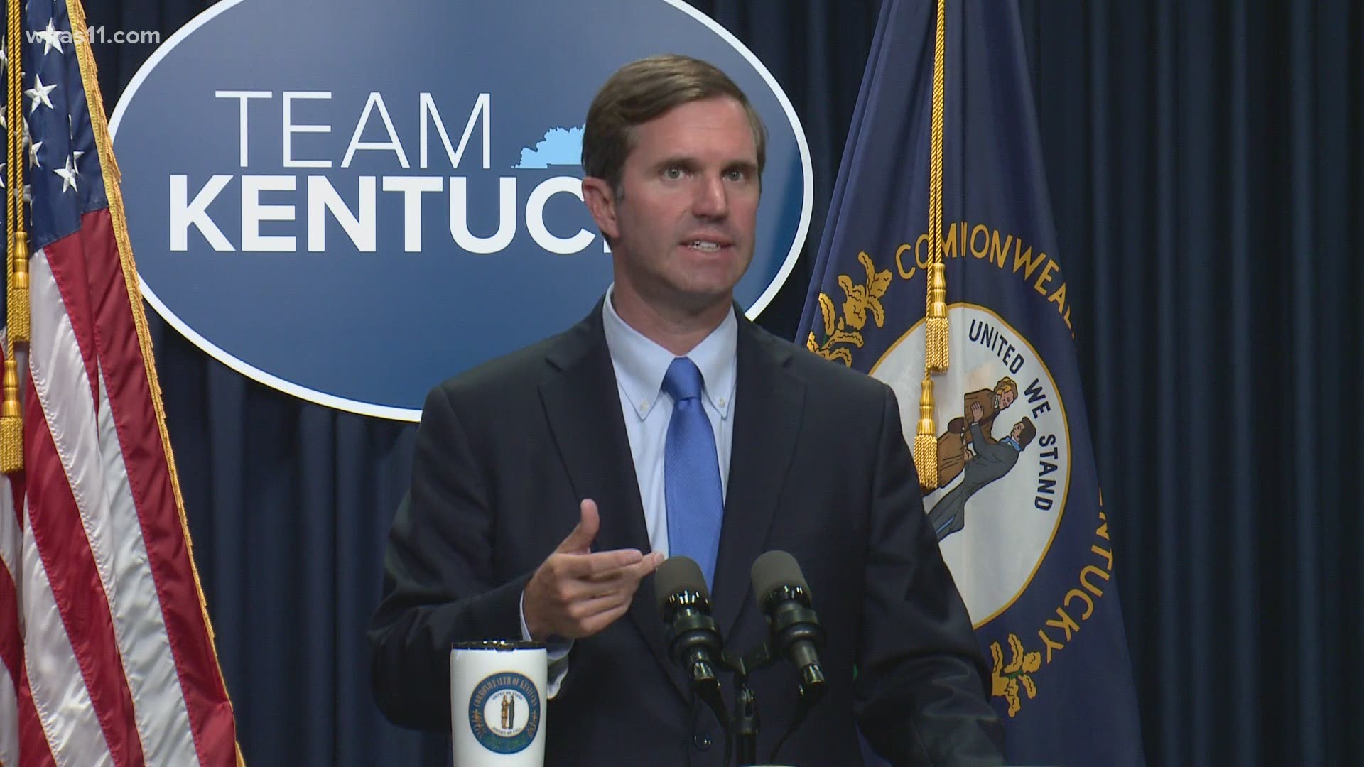Governor Andy Beshear warned Kentuckians to take action, particularly the nearly 40 percent of Adult Kentuckians who aren't vaccinated.