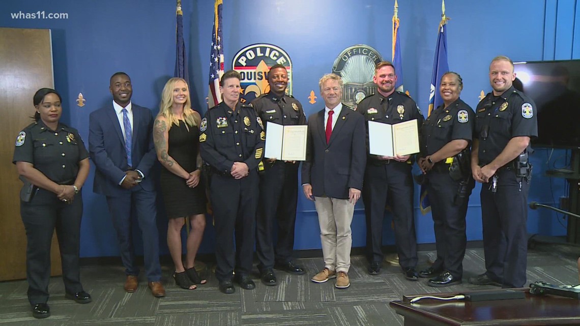 2 LMPD officers recognized by Sen. Paul for actions during arrest of shooting suspect – WHAS11.com