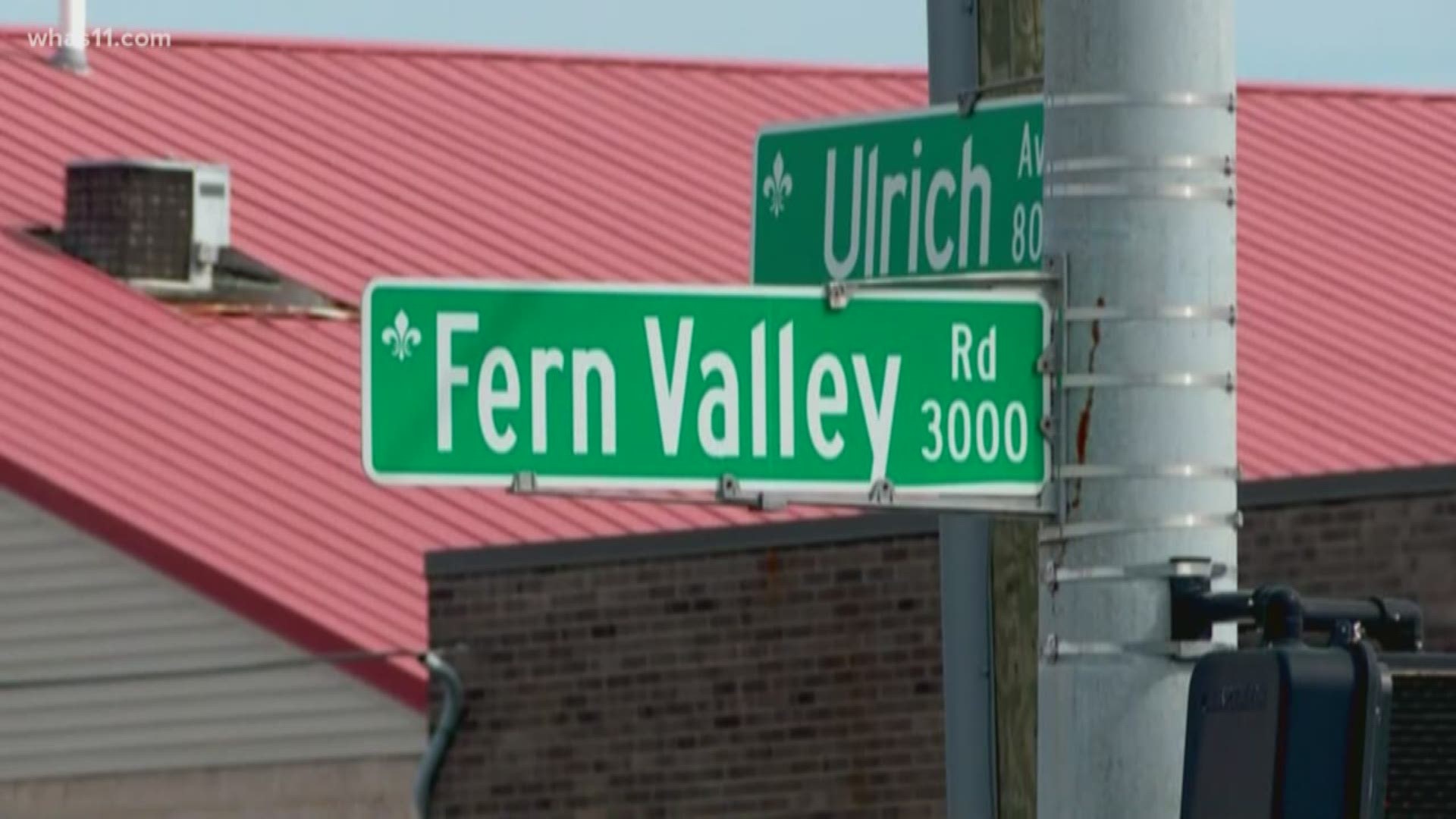 Police are at the scene after a bicyclist was hit and killed at Fern Valley Road and Ulrich Avenue.