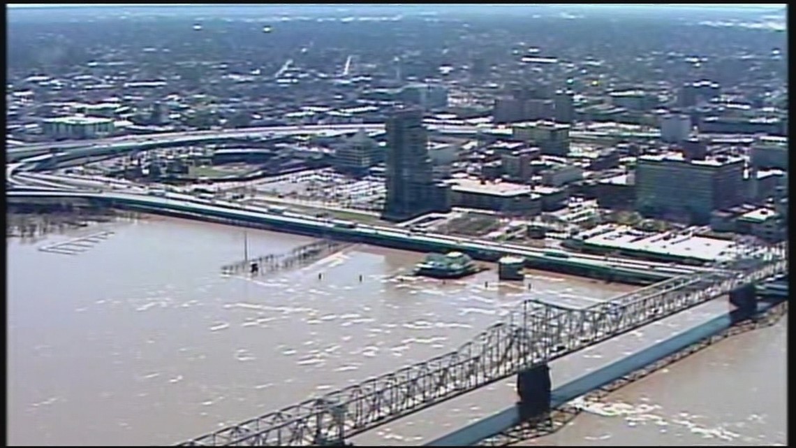 Ohio River below flood stage