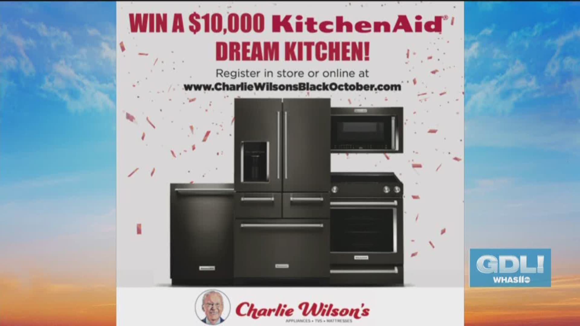 Charlie Wilson Appliance is having a Black October sale. There will be lots of mark downs and also the chance to win a $10,000 kitchen.