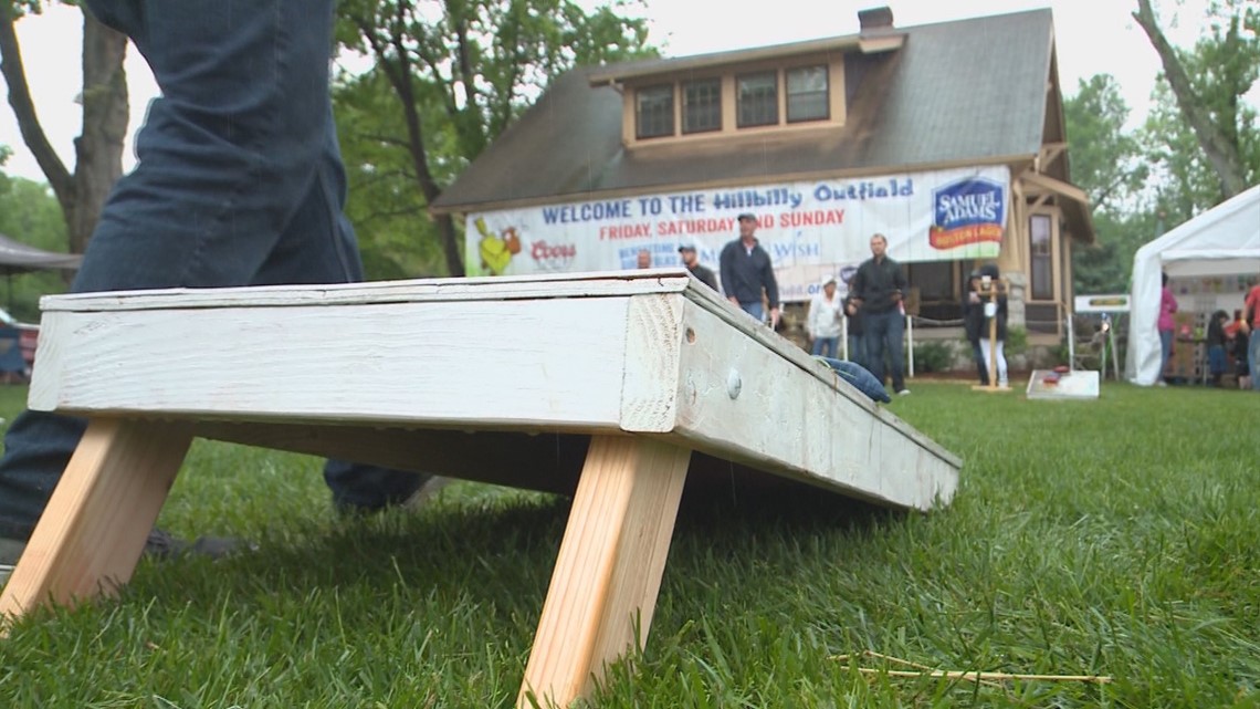 Hillbilly Outfield draws hundreds despite rain for fun, charity