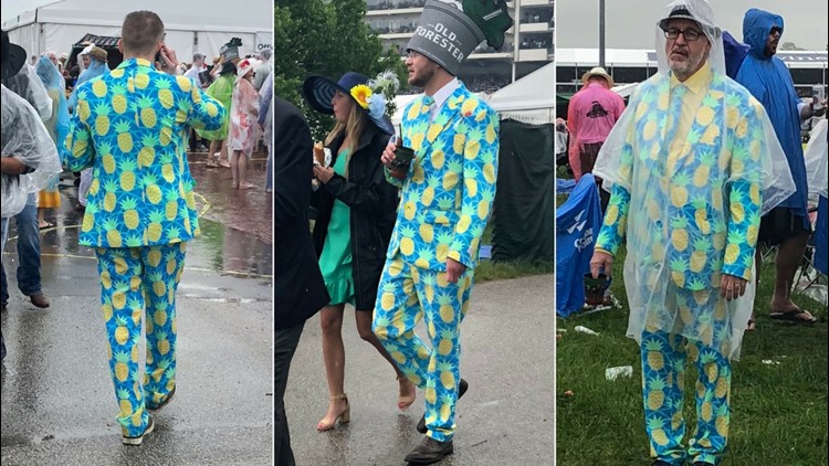 Pineapple suit wins fashion game at Kentucky Derby | www.waldenwongart.com