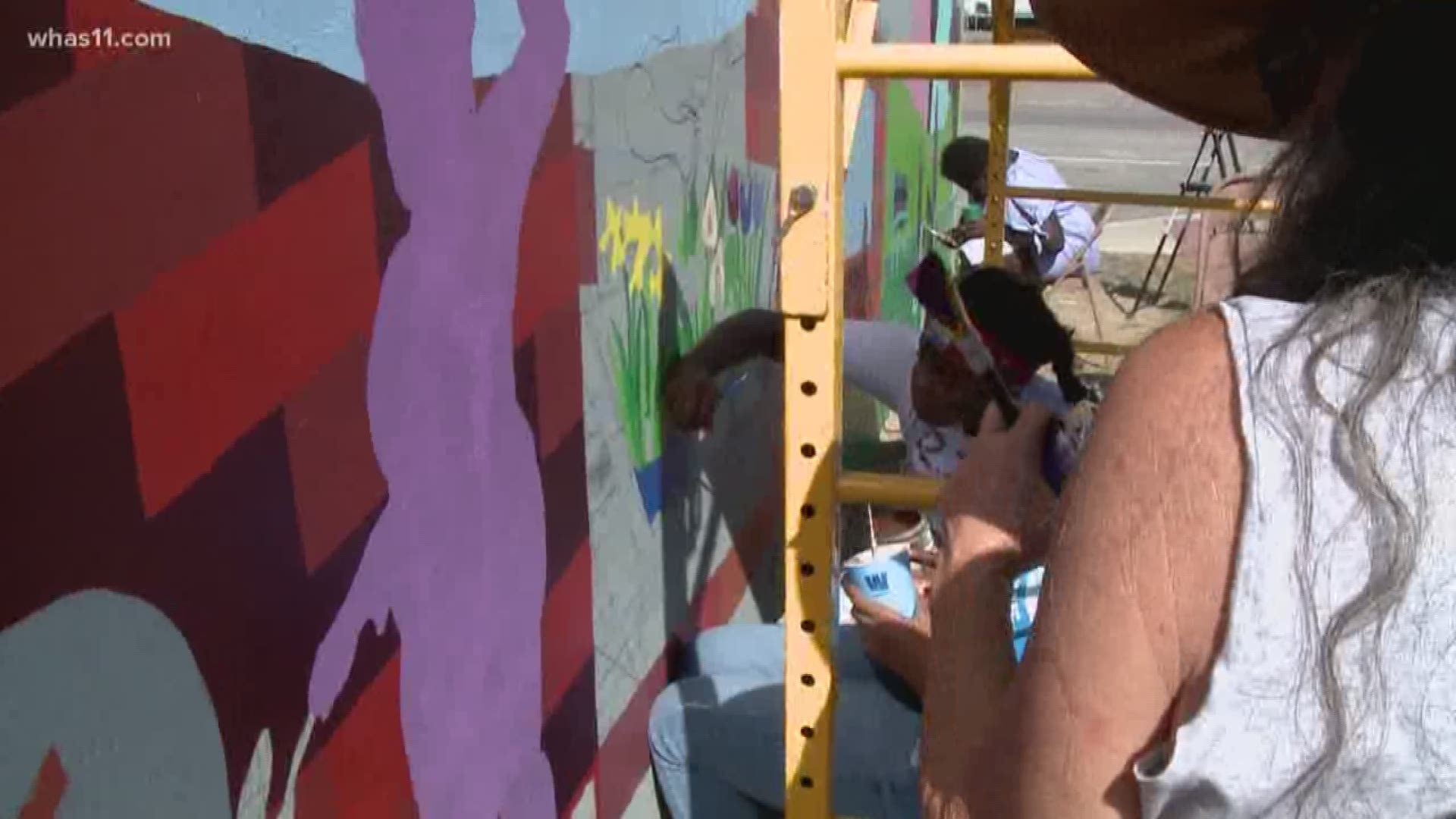 A mural competition is taking place next weekend and a group of teens, spent their Saturday bring theirs to life.