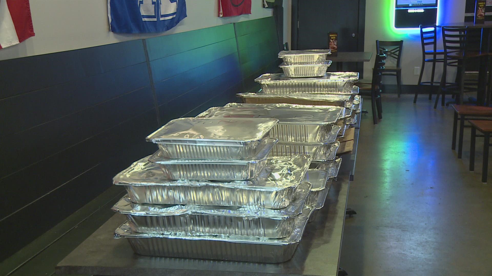 Harry's Taphouse & Kitchen have been cooking Thanksgiving meals for hundreds of people over the last two years, and they got a head start on this year's dinner.