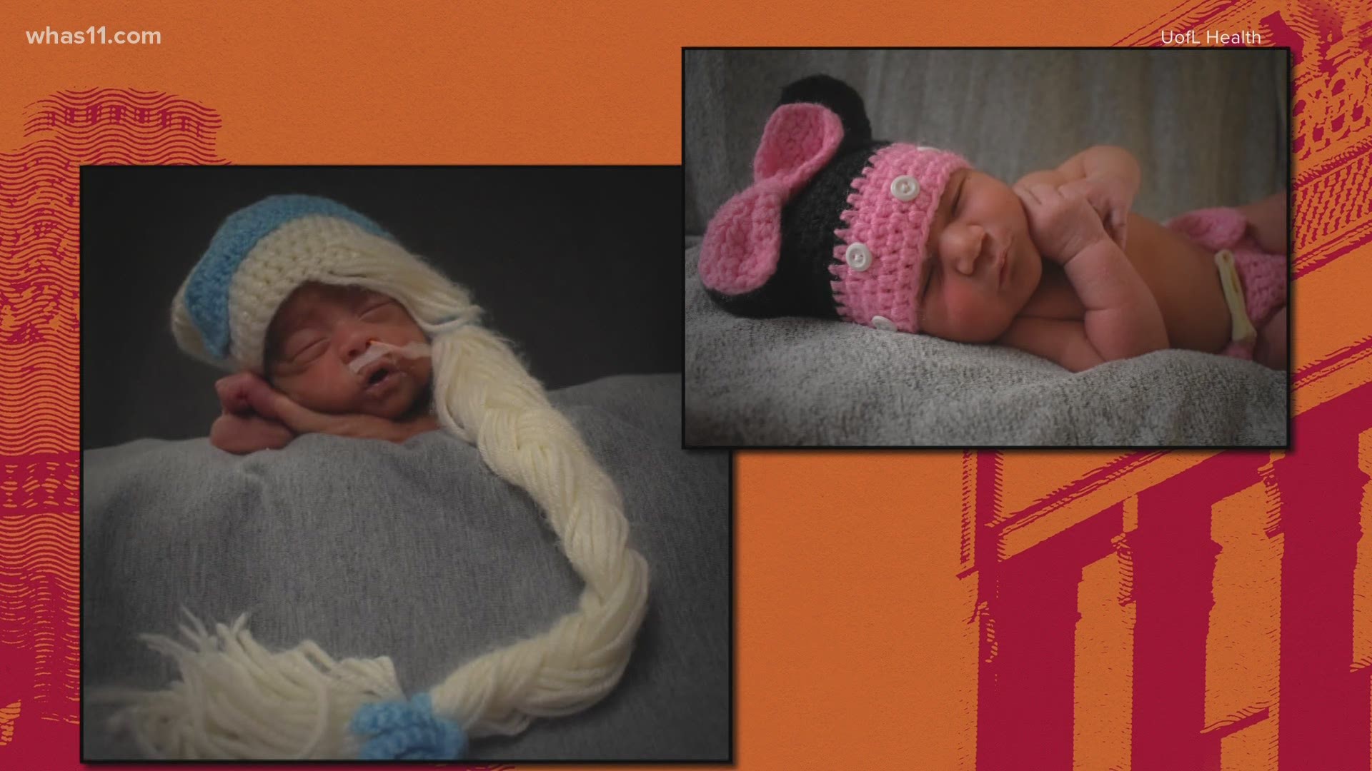 The babies at UofL Health are all dressed up for Halloween, with costumes made and donated by hospital volunteers.