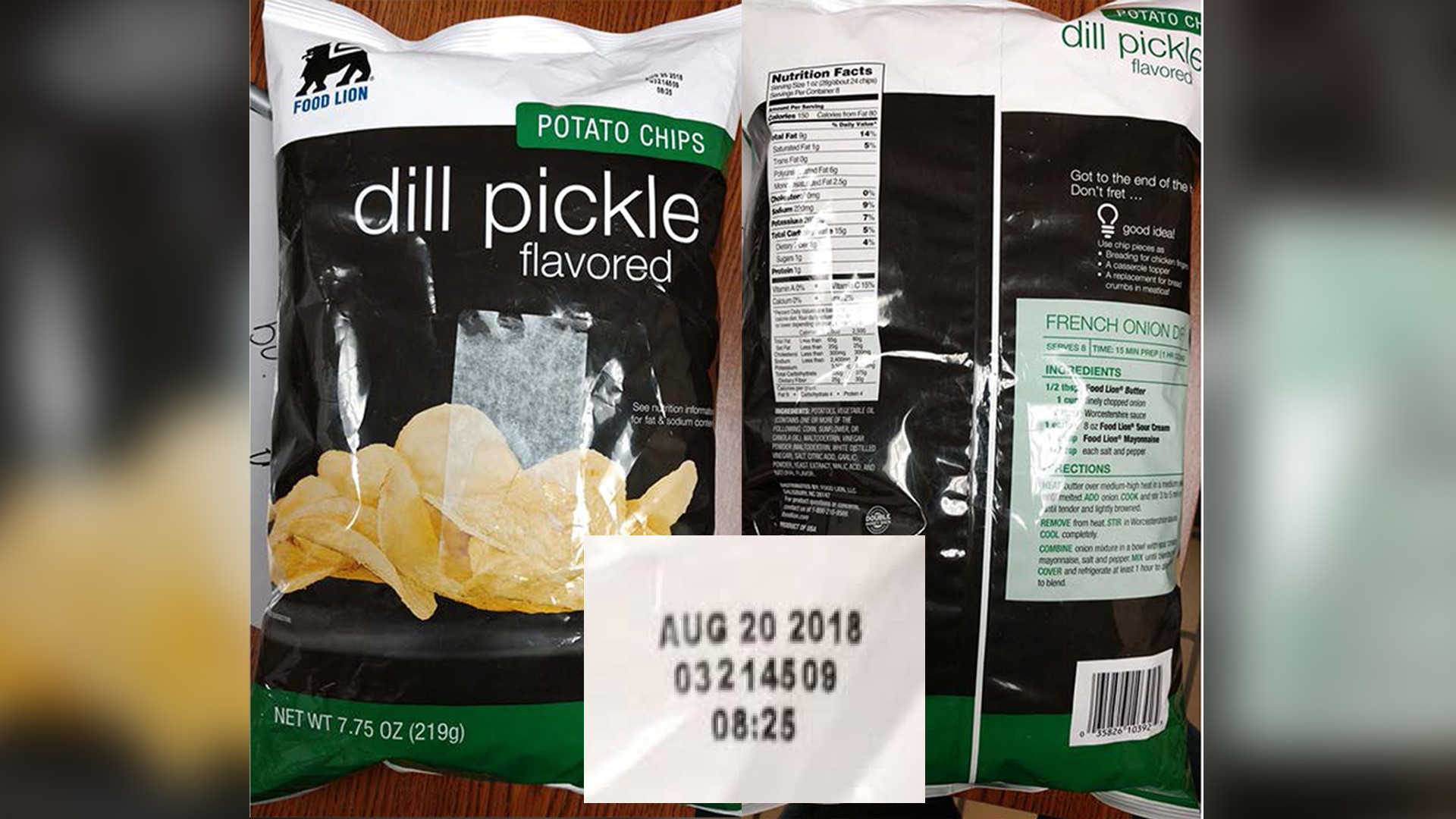 Food Lion Dill Pickle flavored potato chips recalled