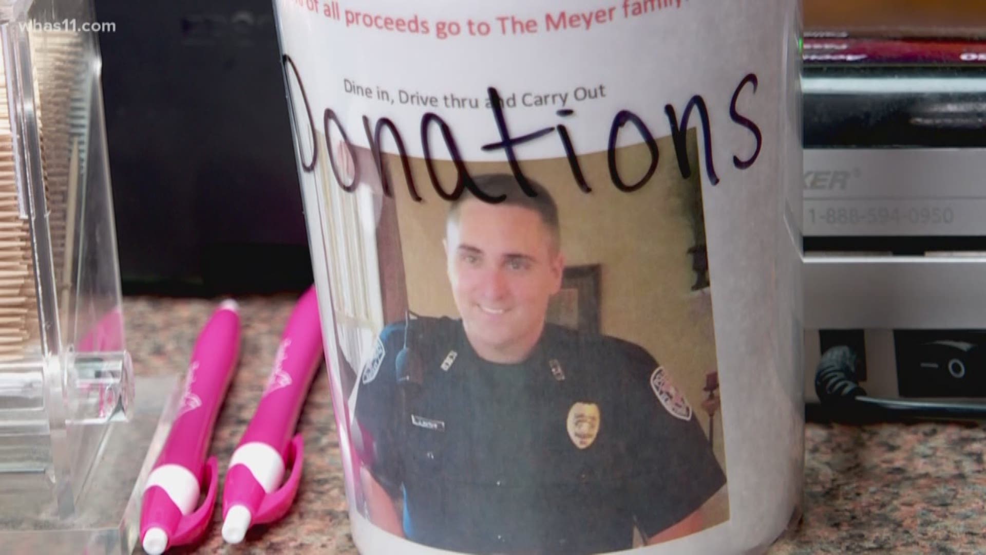 A week after a St. Matthews police detective is laid to rest, the community is now working on taking care of his family. Dennis Ting spoke with a local restaurant getting ready for a fundraiser.