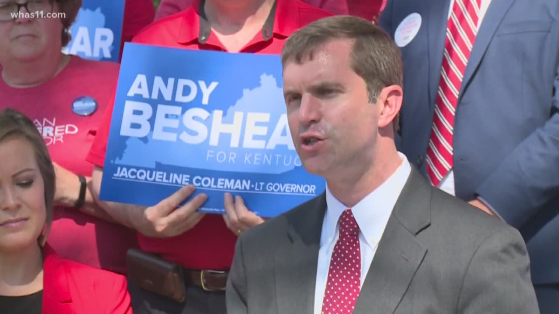 Beshear was announcing his plans for public education at a Wednesday event.