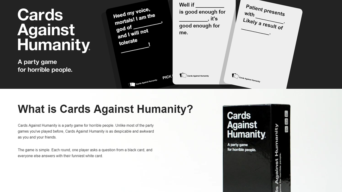 Humanity Hates the Holidays 80 White Cards, 30 Black Cards The Adult Card... 