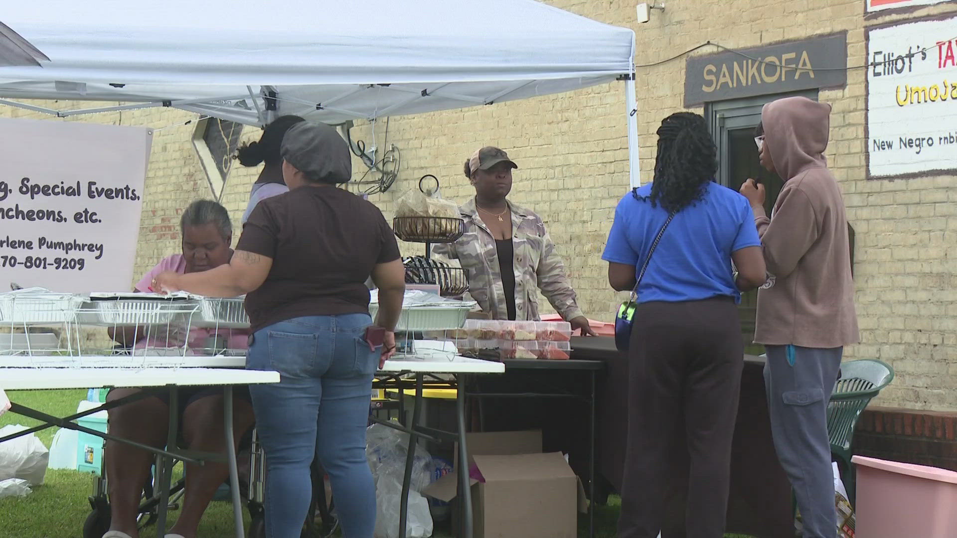 Dozens of people on Broadway are still selling their dinners and products the day before Derby. The event is known as 'Derby City Cruising' in west Louisville.