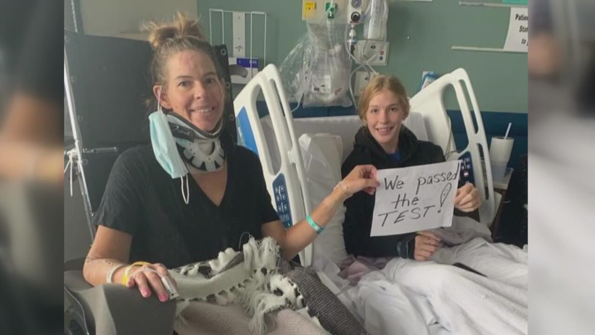 The road to recovery continues for Ava and Amy Jones, a month after they were hit in downtown Louisville.
