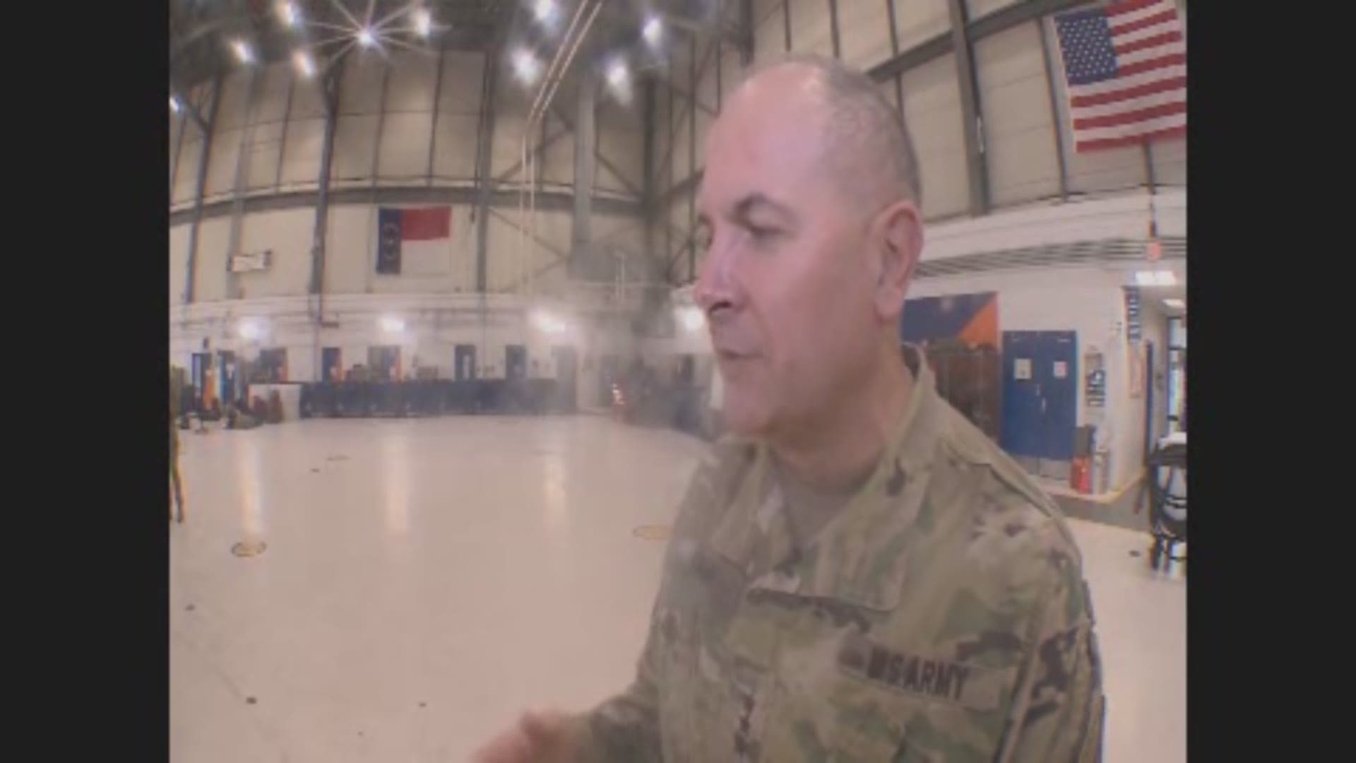 Lisa Hutson interviews the director of the Army National Guard about the rescue effort in North Carolina