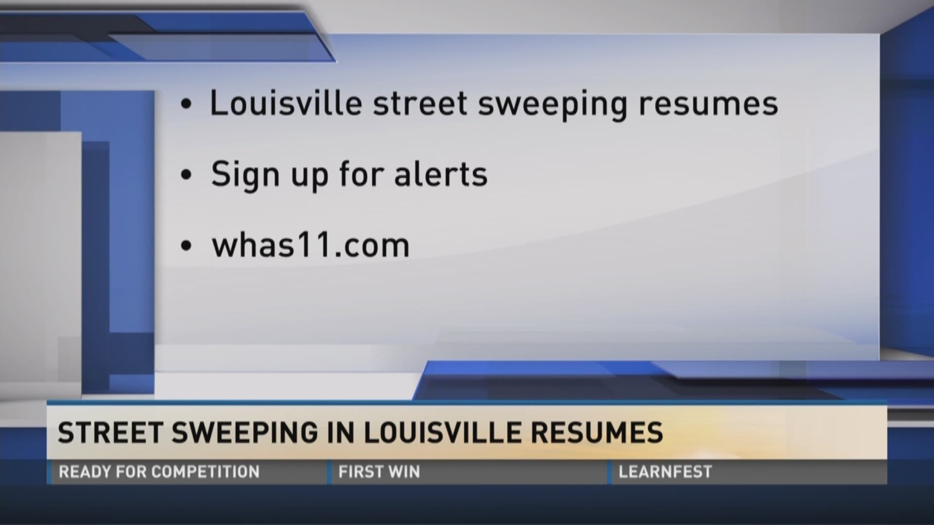 Street sweeping in Louisville resumes