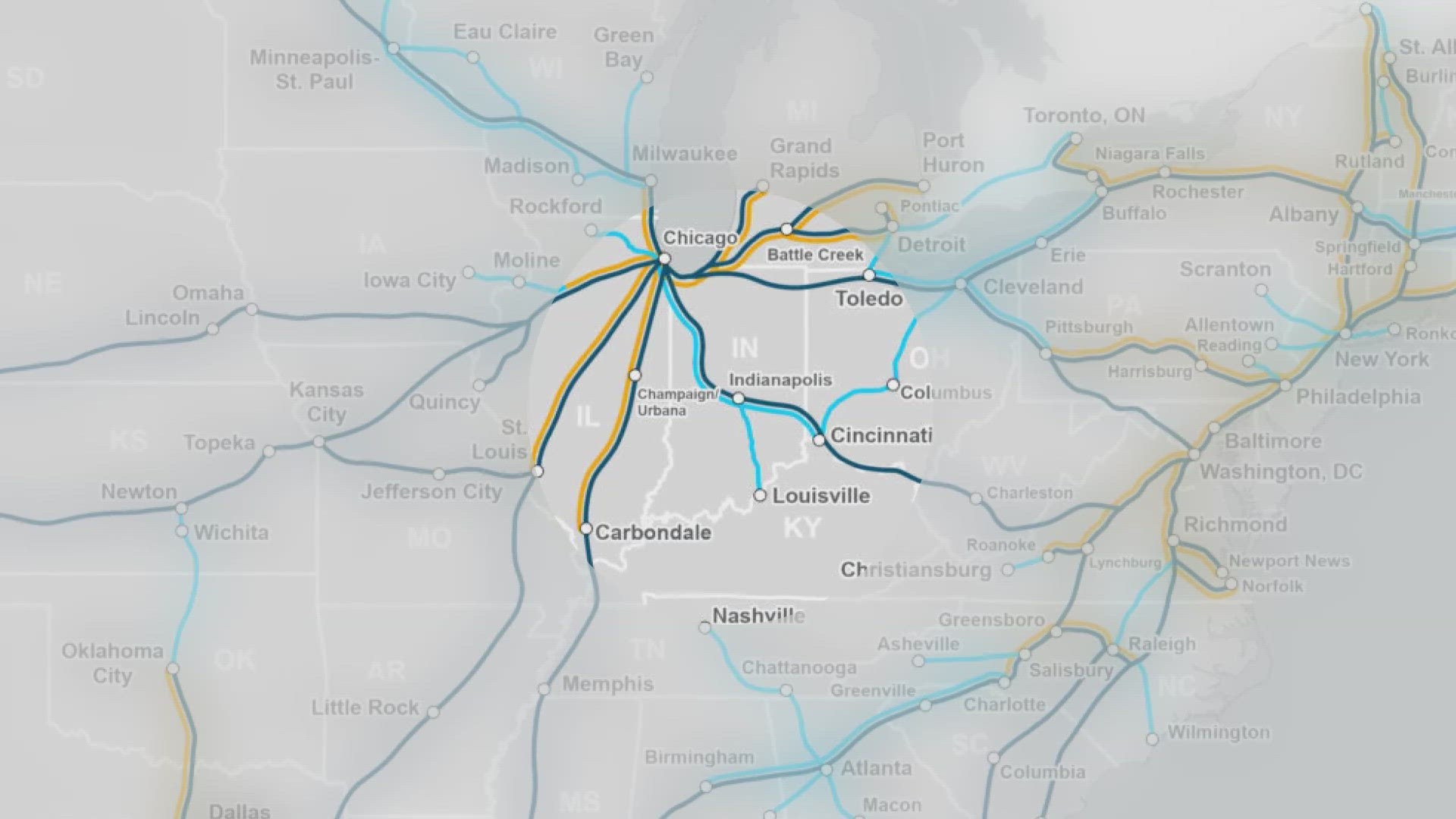 Two major projects could create a 313-mile route that would reconnect Louisville to Chicago.