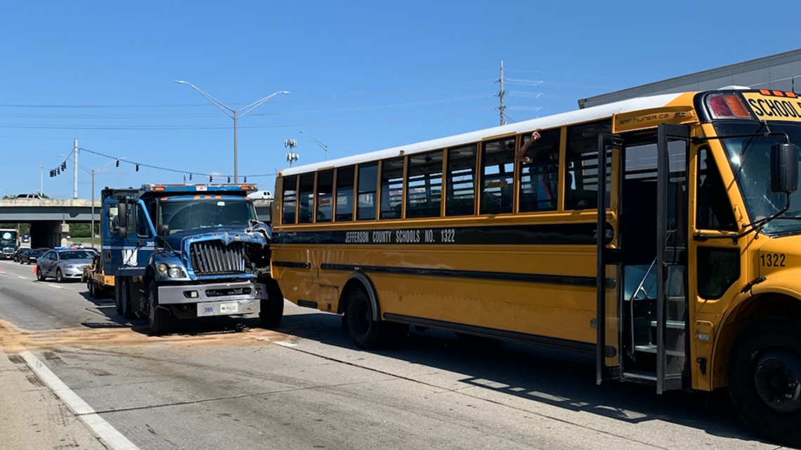 JCPS bus rearended on I264 near Poplar Level Road