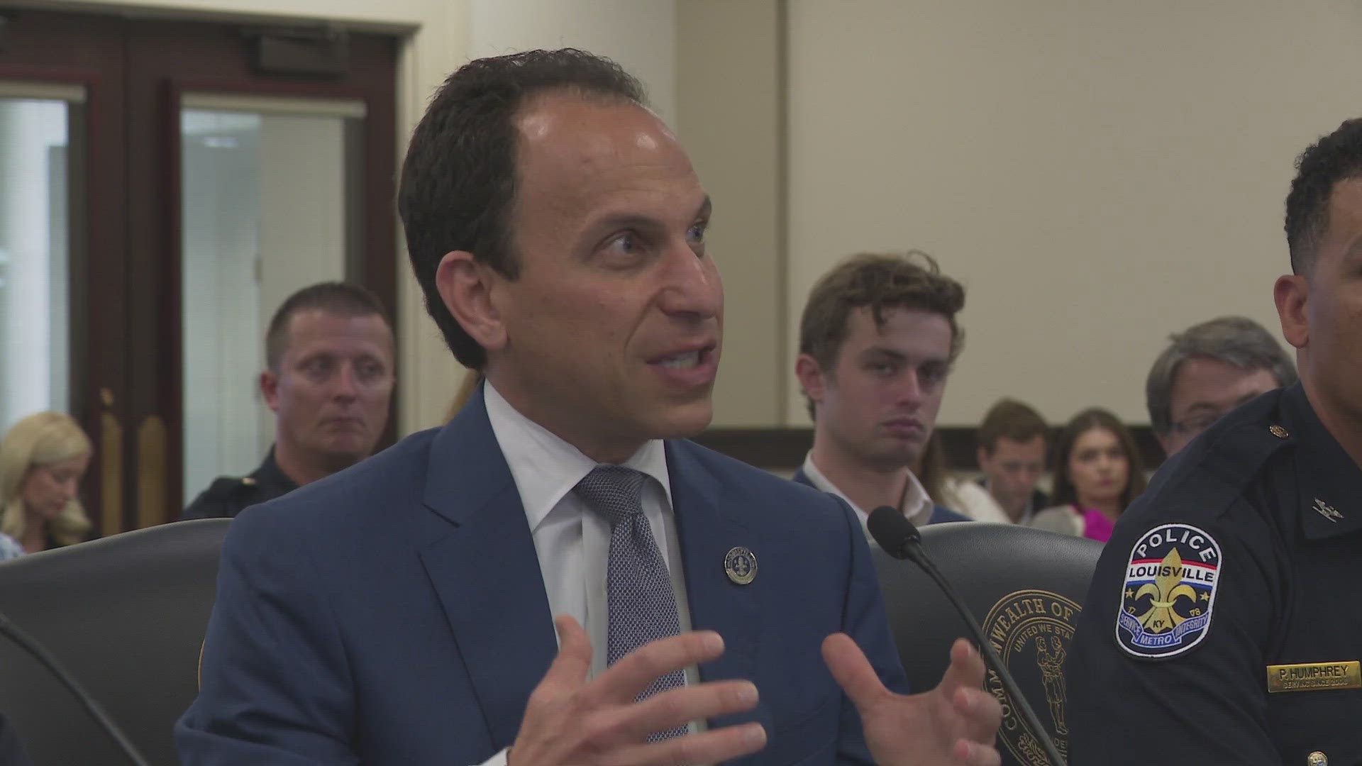Greenberg answered questions in Frankfort about the tournament weeks after charges were dropped against pro golfer Scottie Scheffler.