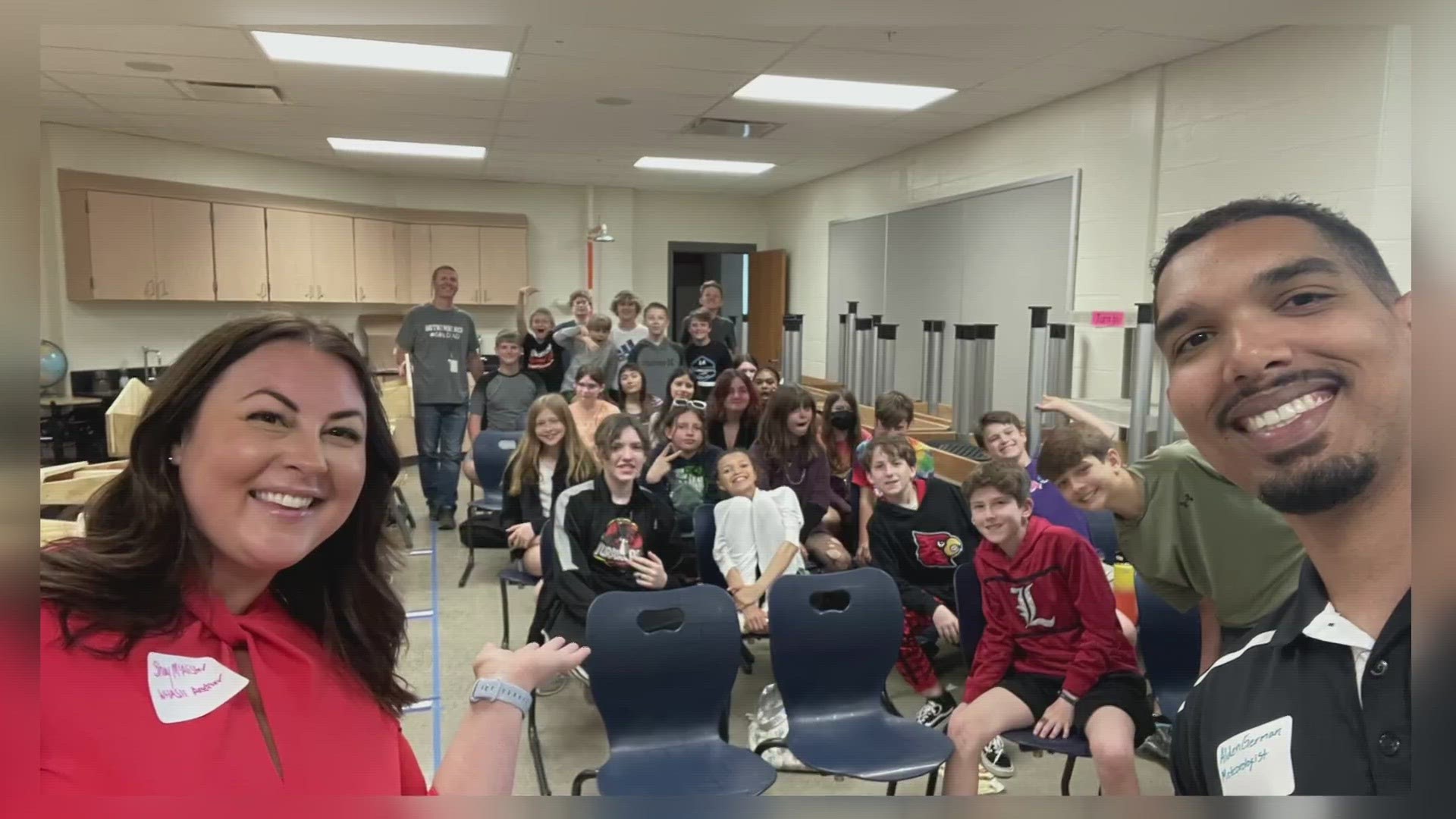 They answered all kinds of questions from the curious sixth-grade class!
