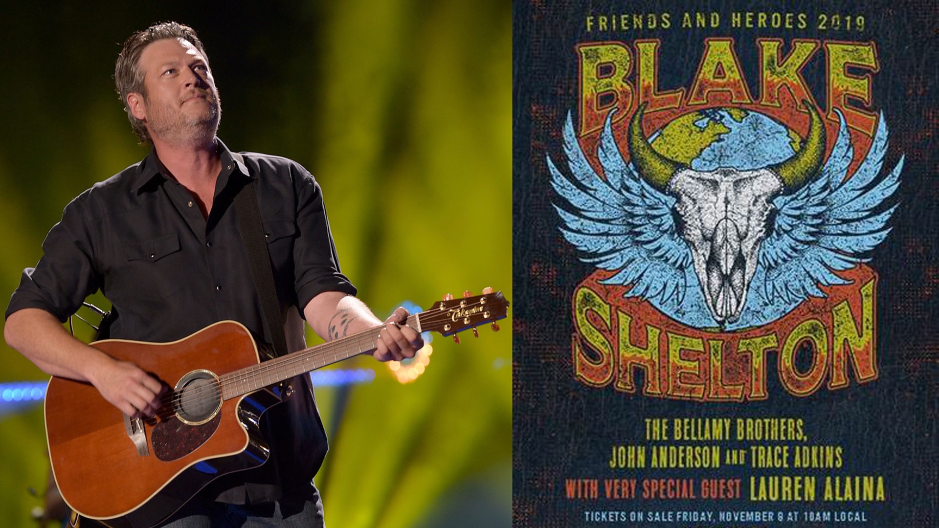 Blake Shelton brings 'Friends & Heroes' tour to Louisville in 2019