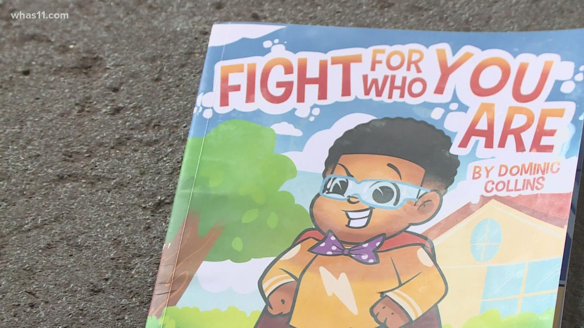 Dominic Collins wrote 'Fight For Who You Are' in 2021. He hopes that the message will resonate with kids who may be struggling with being themselves.
