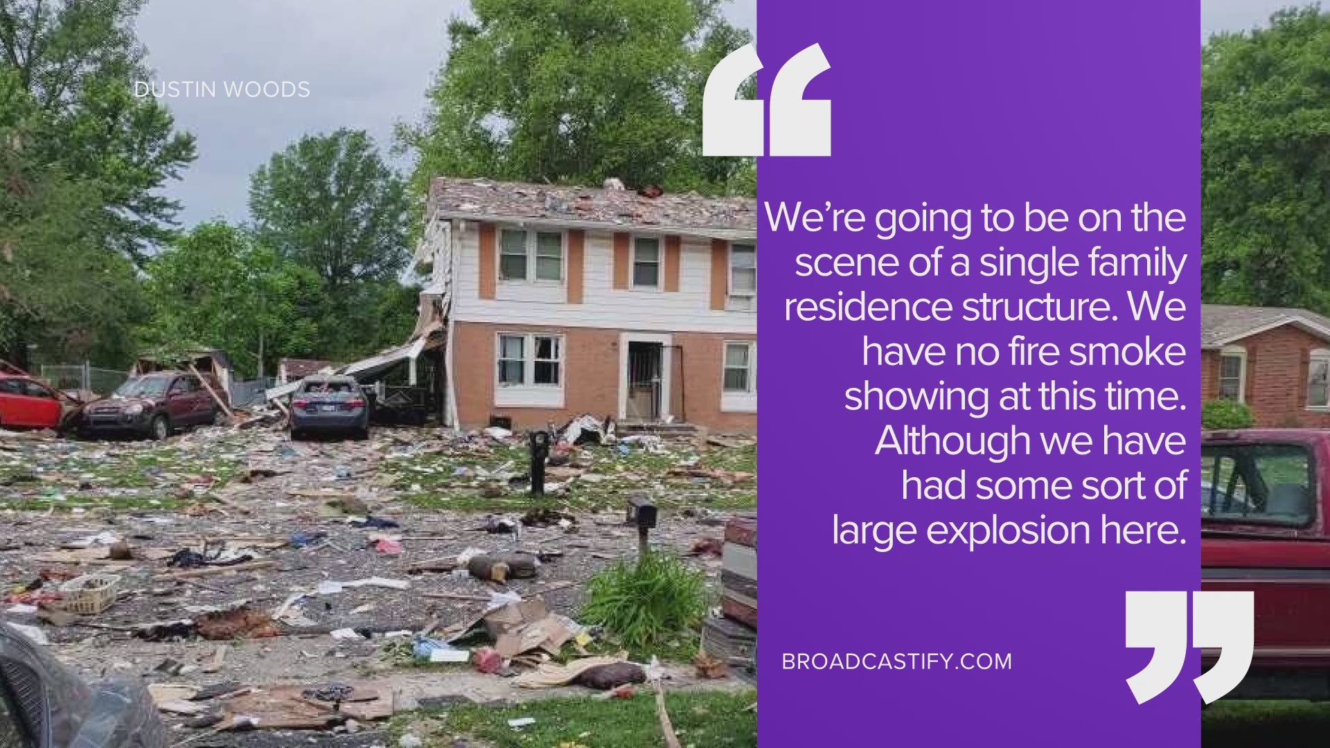 Part three of audio release of a 911 call following a house explosion in Jeffersonville, Indiana.