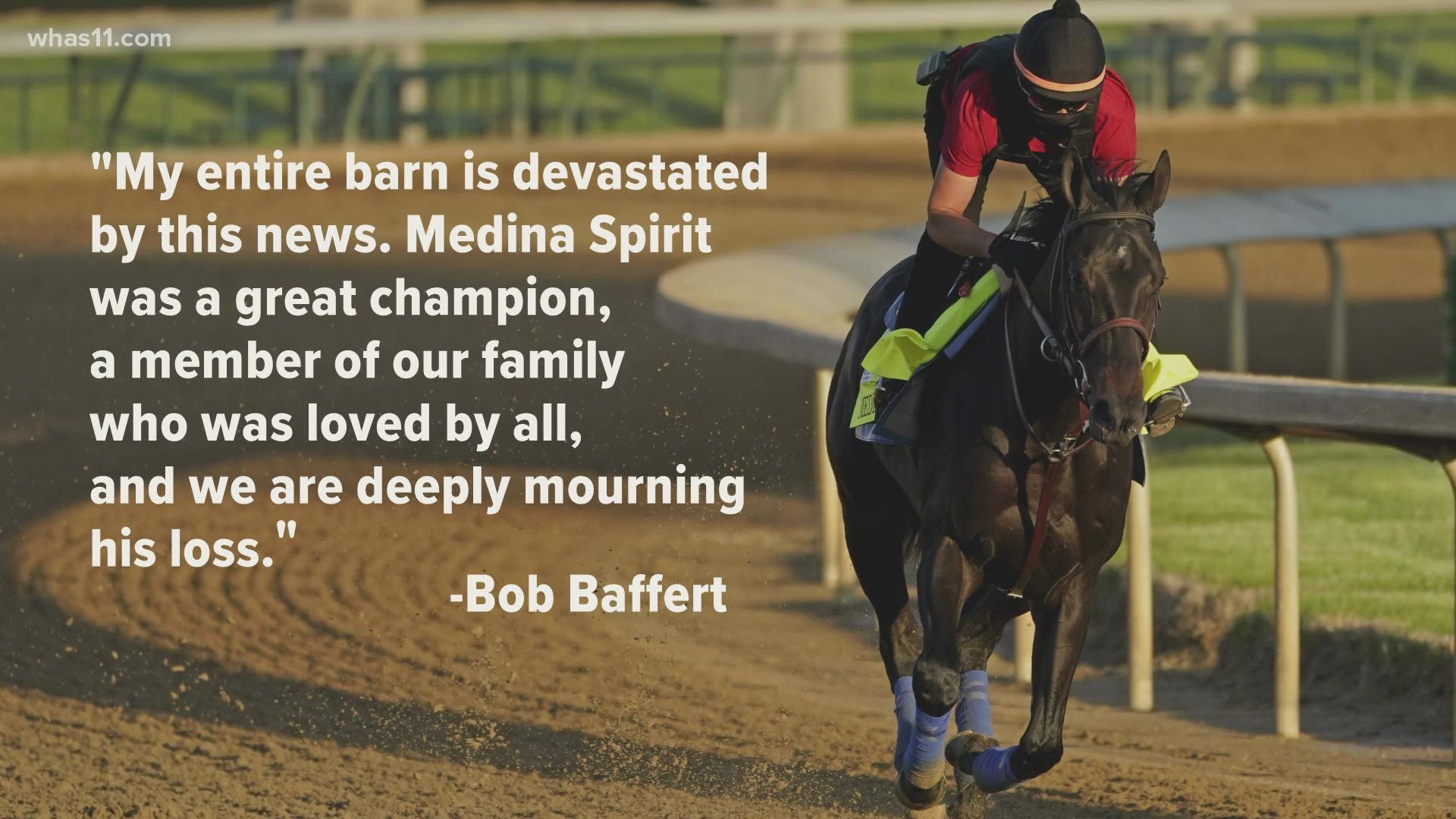 Kentucky Derby winner Medina Spirit has collapsed and died after a workout at Santa Anita.