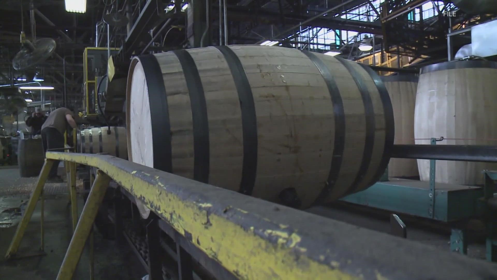 Distillers pay taxes on the aging barrels they have on their property each year. A tax some lawmakers are looking to remove, but it could come at a cost.