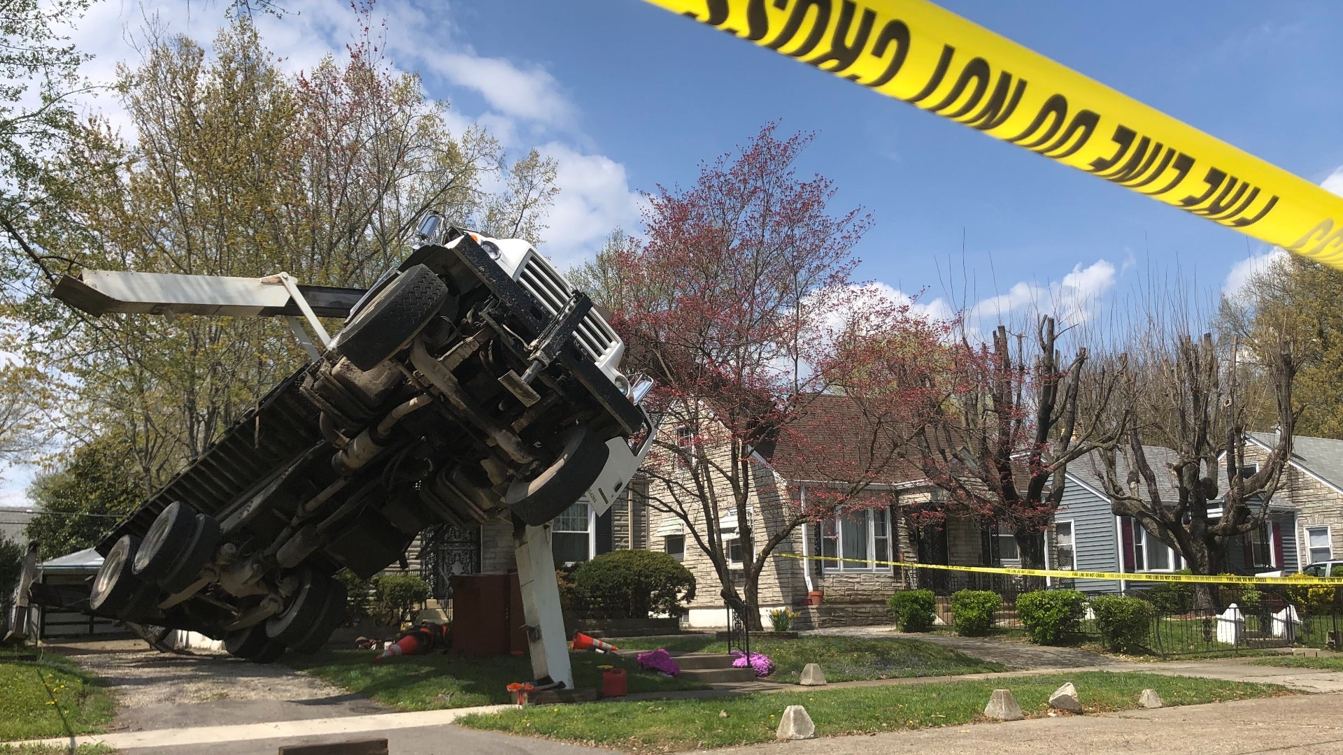 Crane falls on Louisville home, no injuries reported