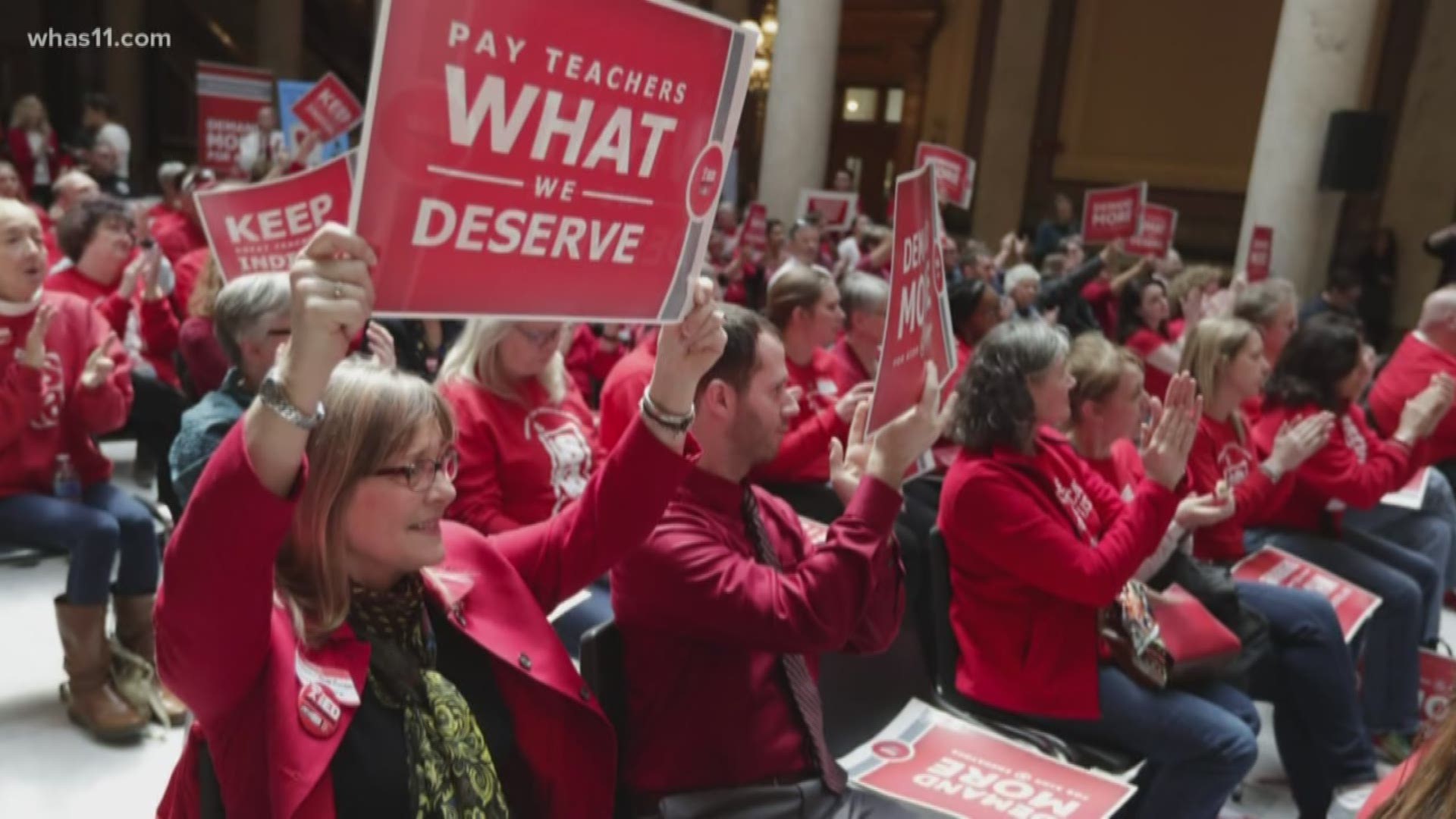 Teachers and staff plan to lobby for better funding and working conditions. Several districts have cancelled school so they can go to the statehouse.