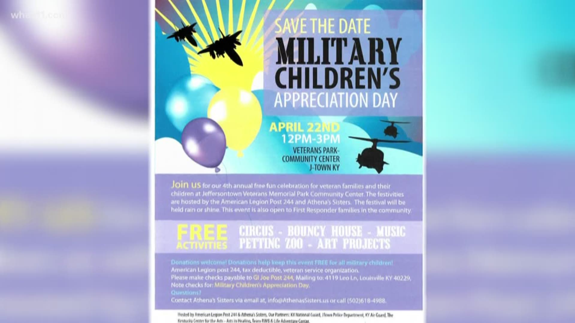 Calling all veteran families. April is Military Children's Appreciation Month and a free family event is happening April 22 to celebrate!