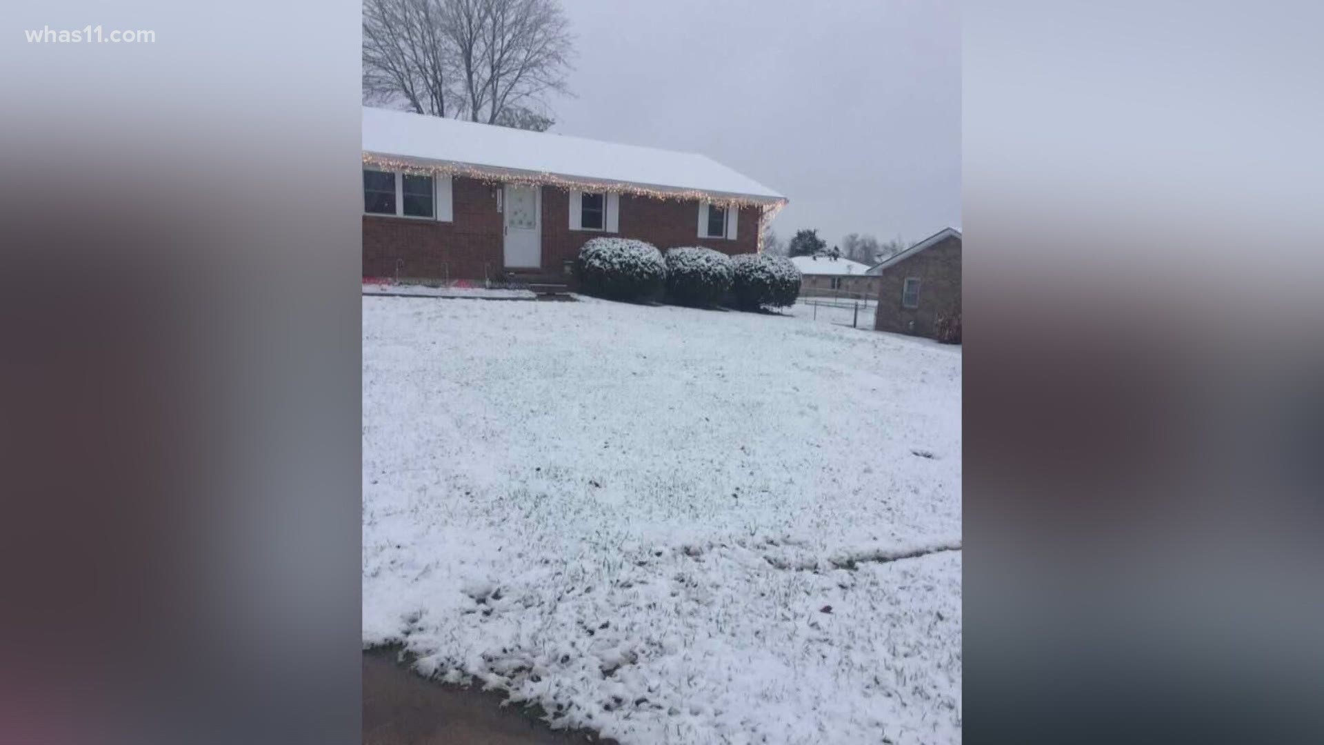 Reporter Ellen Smith follows the flakes and the excitement of Kentuckiana's first snow.