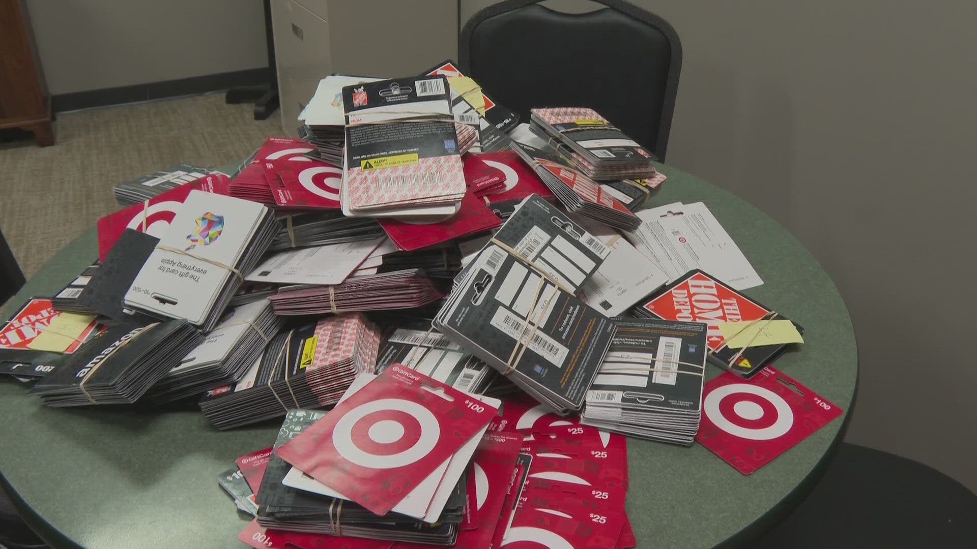 St. Matthews Police said Kroger contacted them after their surveillance footage showed them placing the cards on the racks.