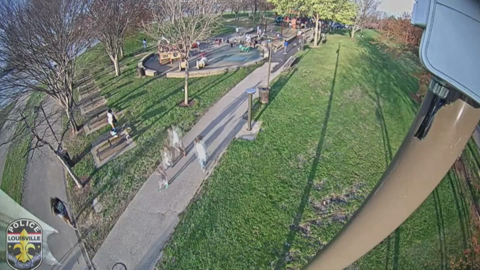 Gunshots were fired by two groups of kids, middle school aged, on Friday near the Big Four Bridge.