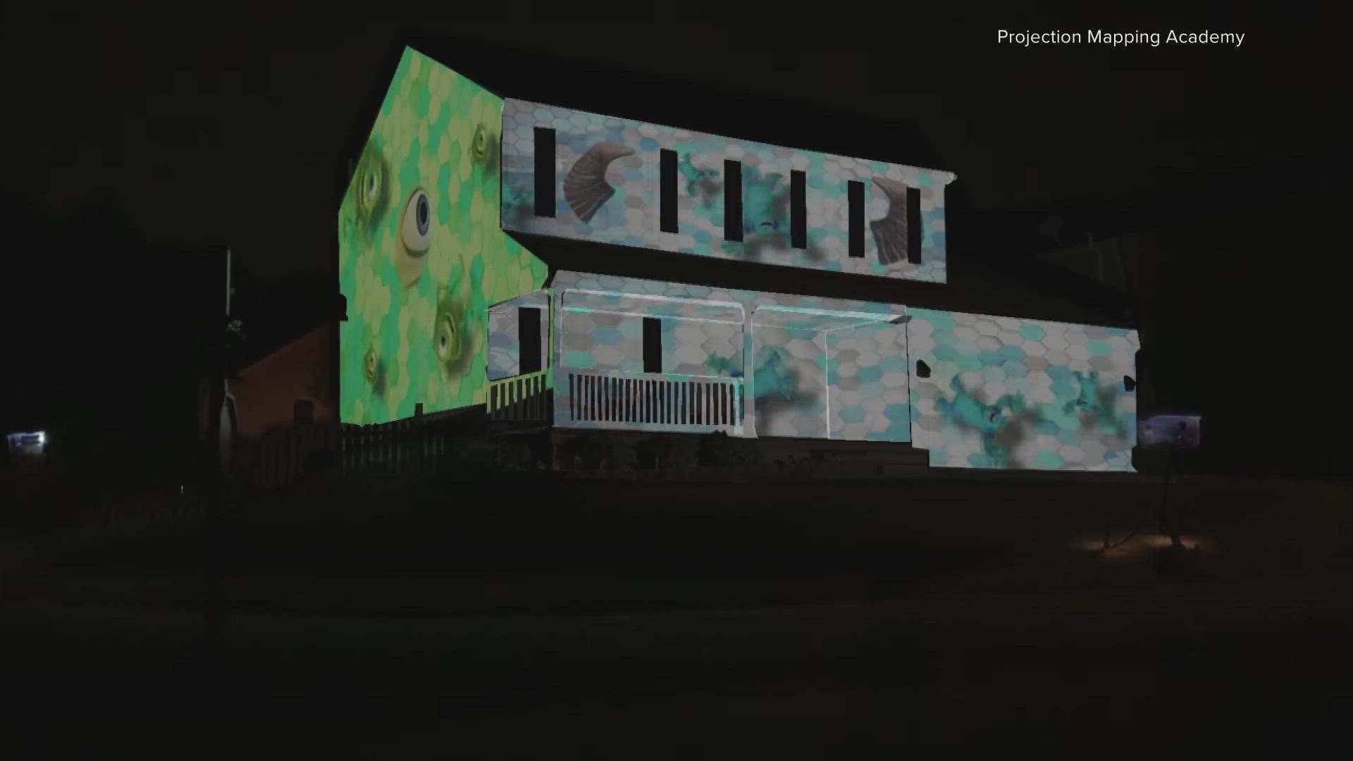 Kentucky family uses 'projection mapping' this Halloween