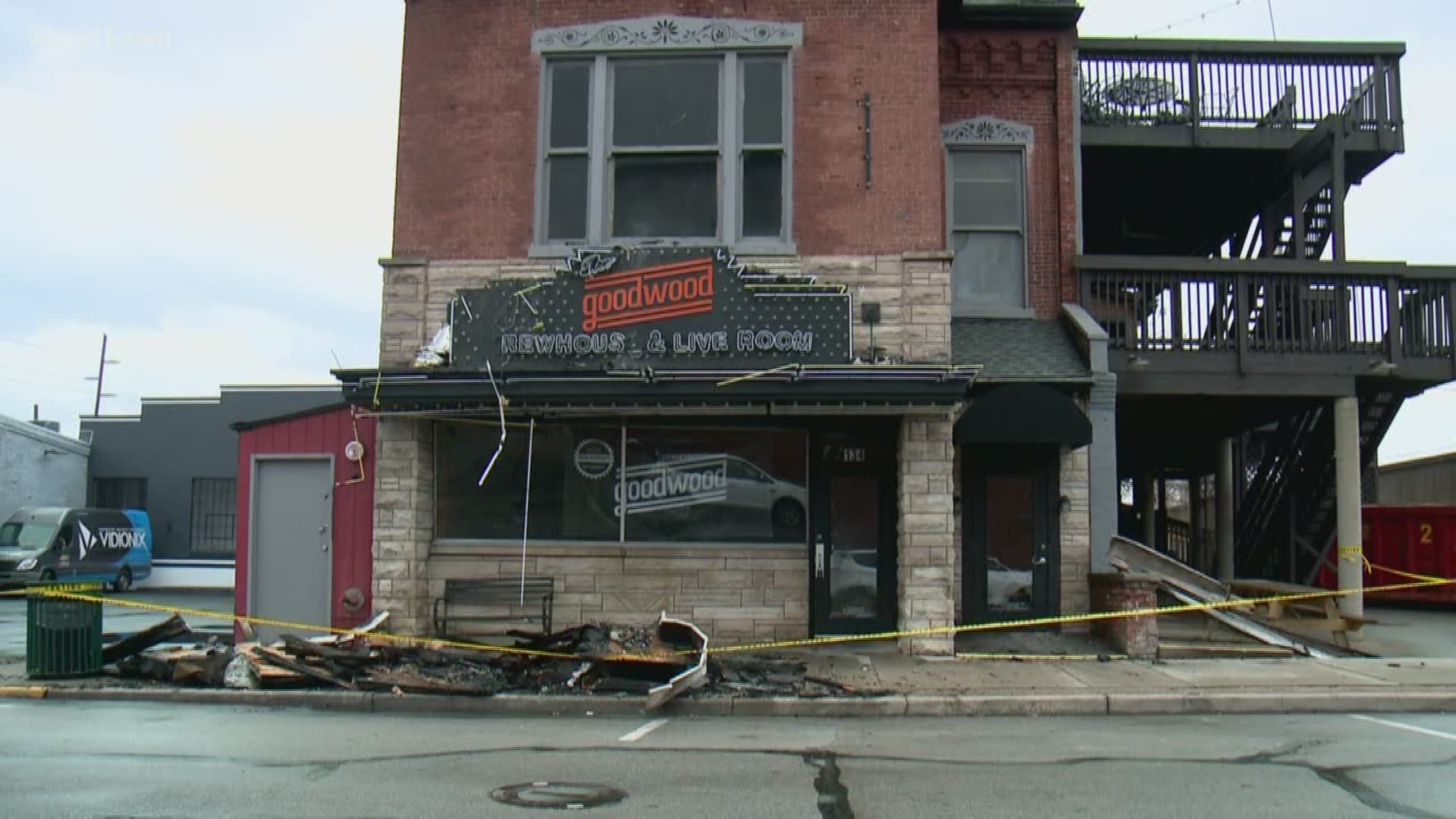 Goodwood is working to rebuild after a fire damaged the building where they planned to open a new restaurant on March 8.