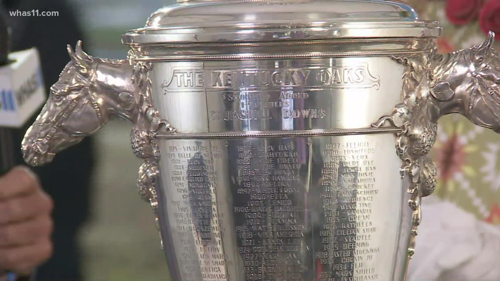 Jessica Whitehead, a curator for the Derby Museum, told WHAS11 the history behind the Oaks and the meaning behind the trophy's detailed decorations.