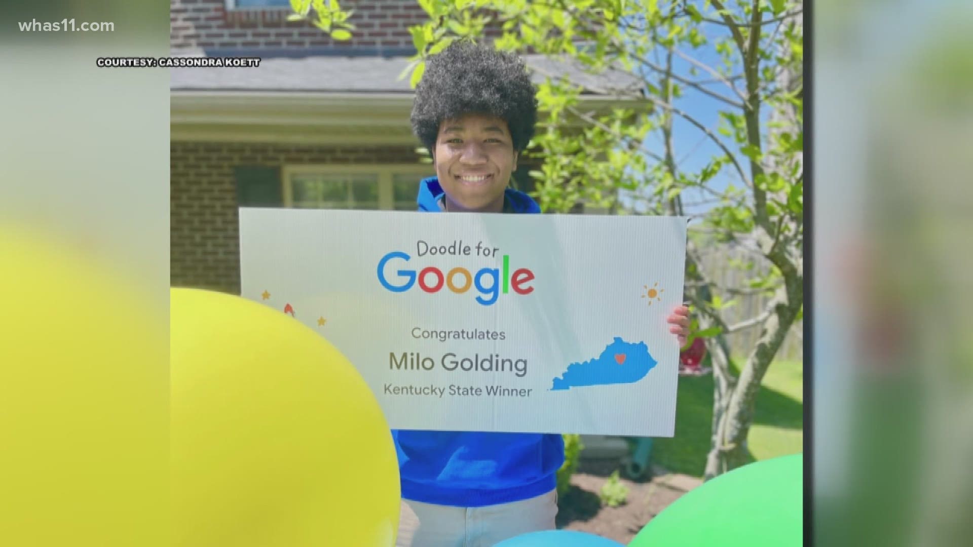 Milo Golding, a student at Lexington Christian Academy, won Google's Doodle for Google competition for 2021.