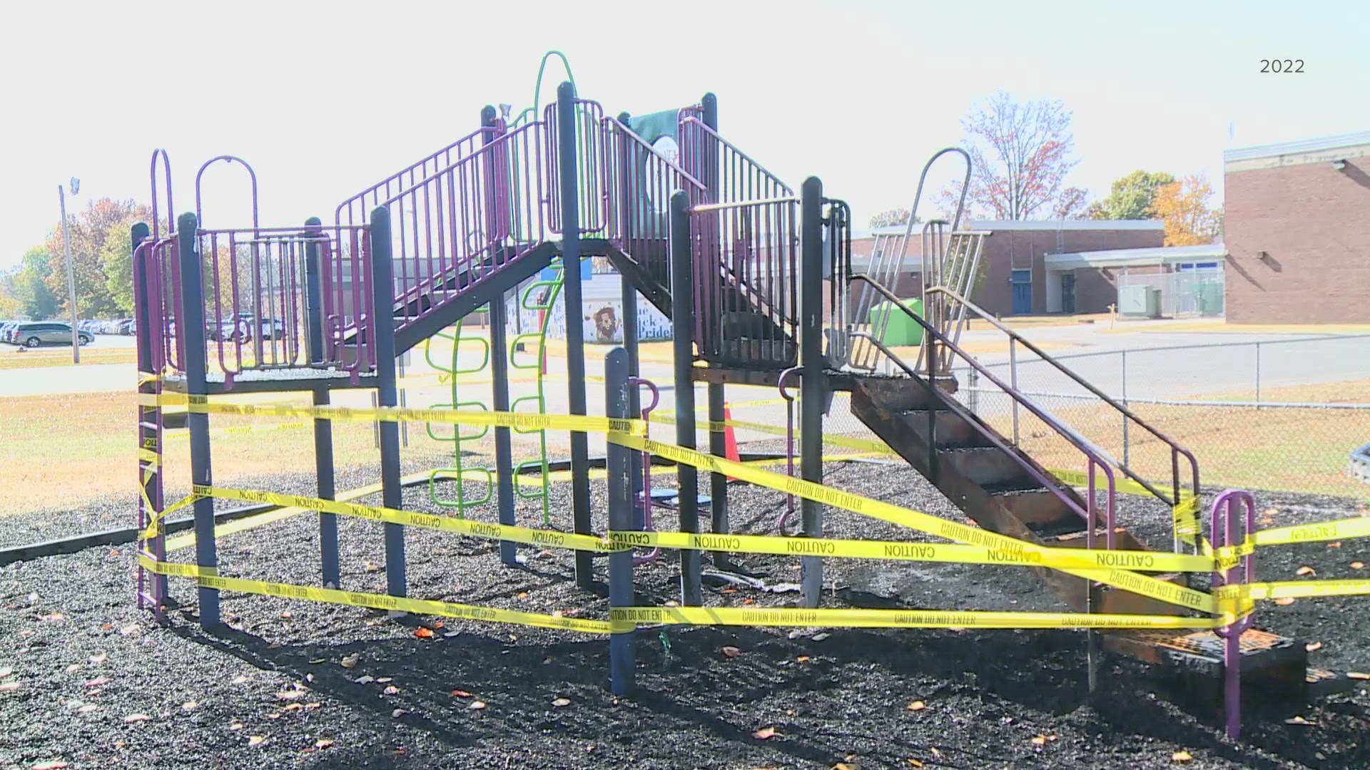 Blue Lick Elementary is getting a $400,000 playground after vandals set fire and destroyed several pieces of playground equipment.