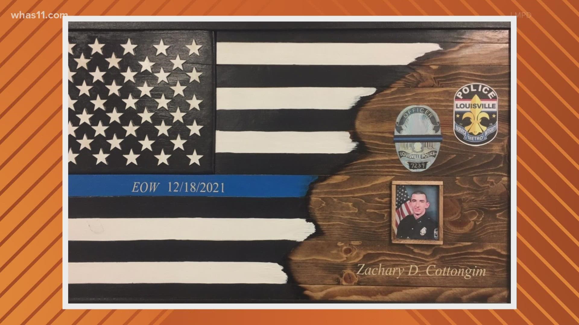 The artist told Boone County police they had no way of getting the gift to Zachary Cottongim's family, so deputies brought it to Louisville themselves.