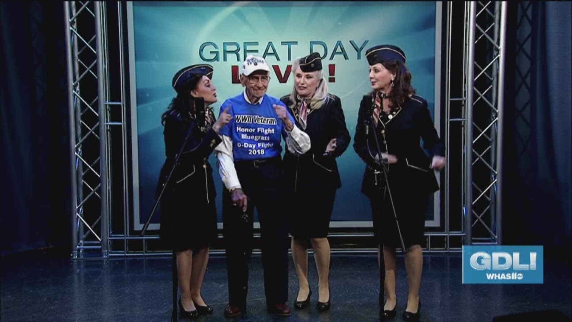 The Ladies For Liberty stopped by Great Day Live to perform some songs with special guest Ernie Micka, who turned 101 years old.
