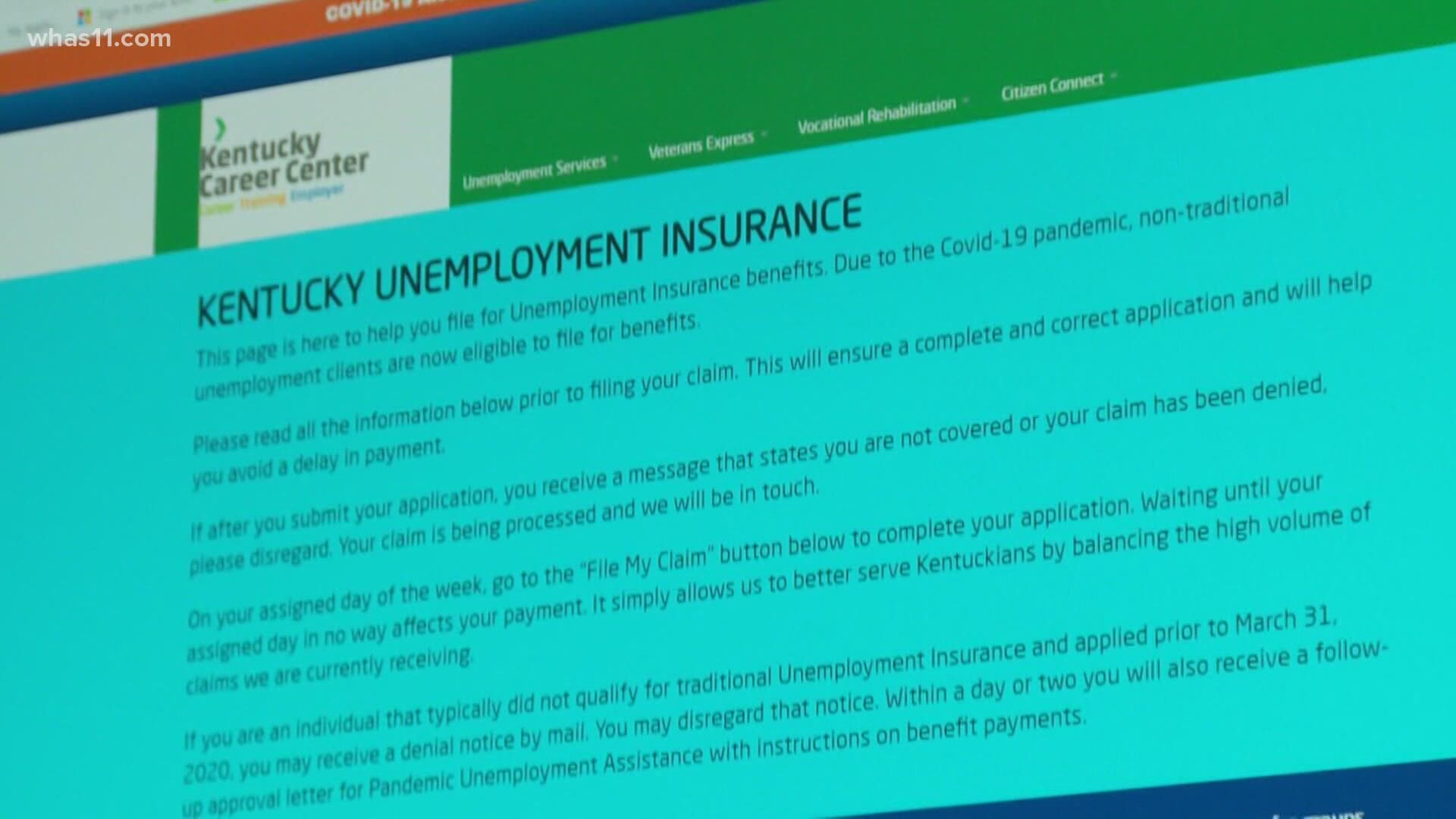 State officials say those receiving unemployment benefits must show proof of a job search in order to continue receiving them.
