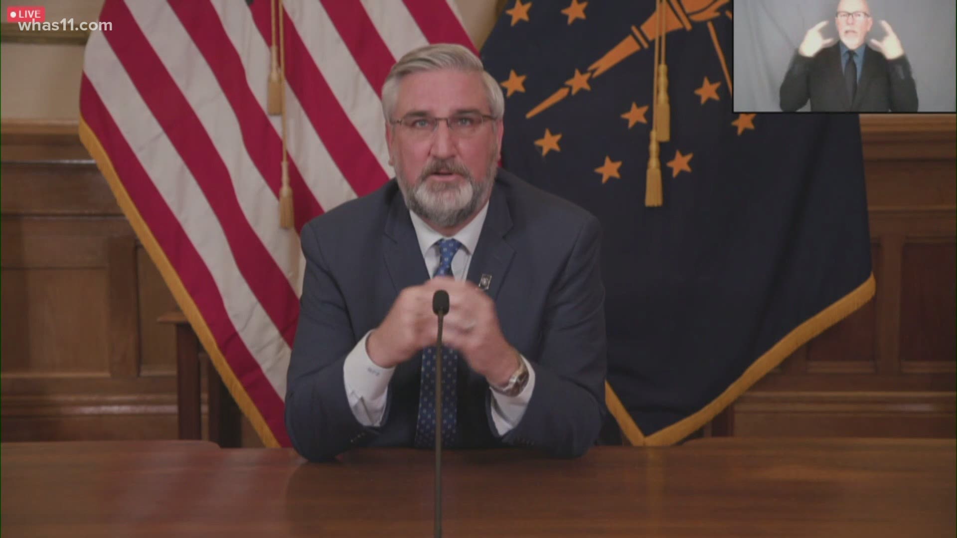 Gov. Eric Holcomb also said all Indiana residents 16 and older will be eligible to receive the COVID-19 vaccine by March 31.