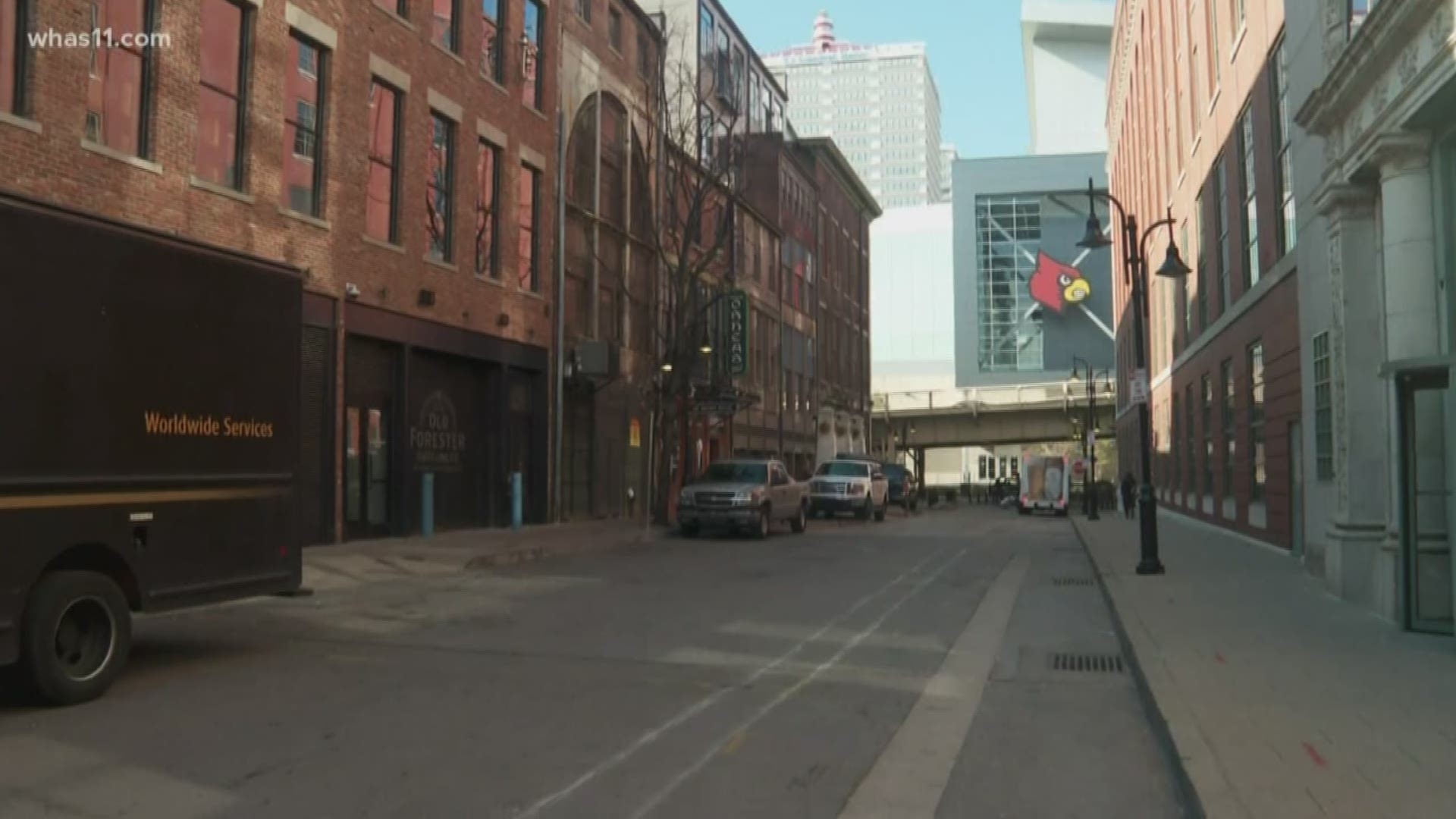 We're getting a first look at a new entertainment district being planned along downtown Louisville's Whiskey Row.