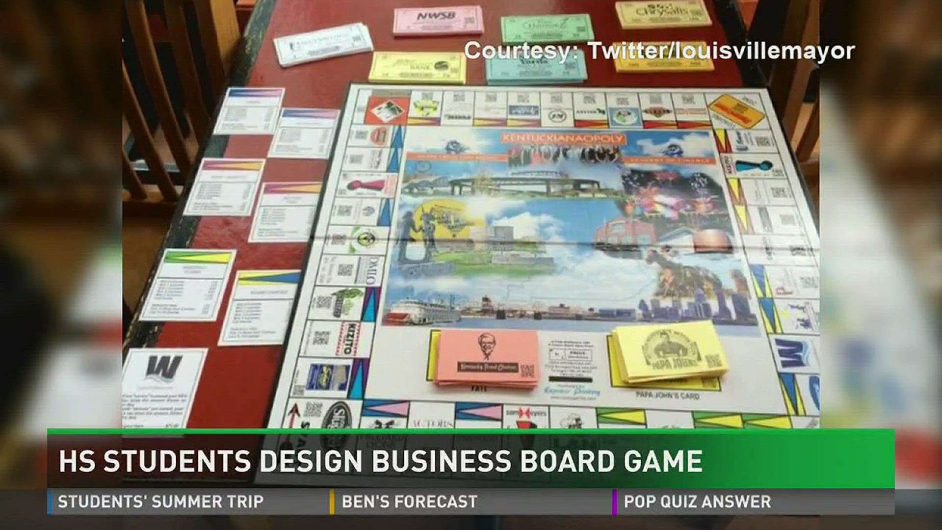 High School students design business board game