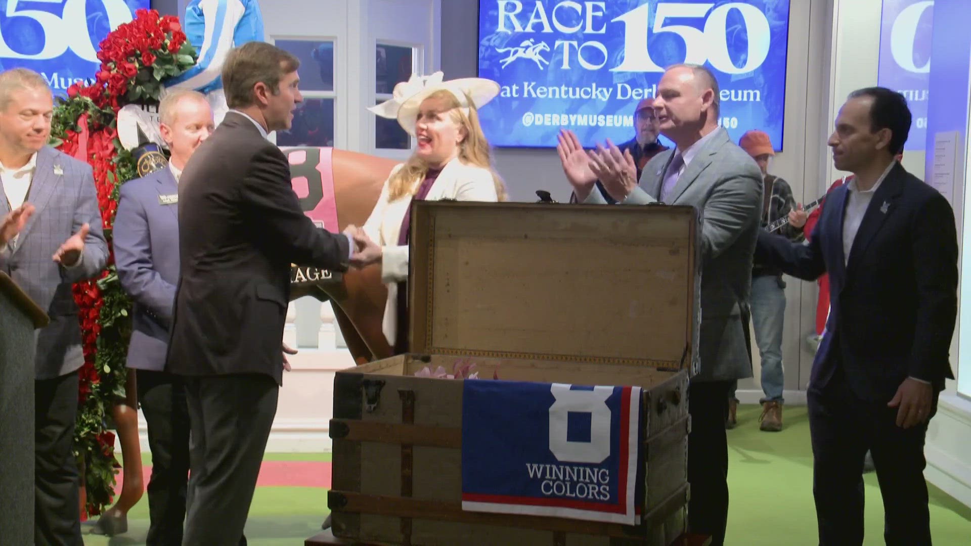 State leaders visited Churchill Downs to celebrate the milestone race all day on Wednesday.