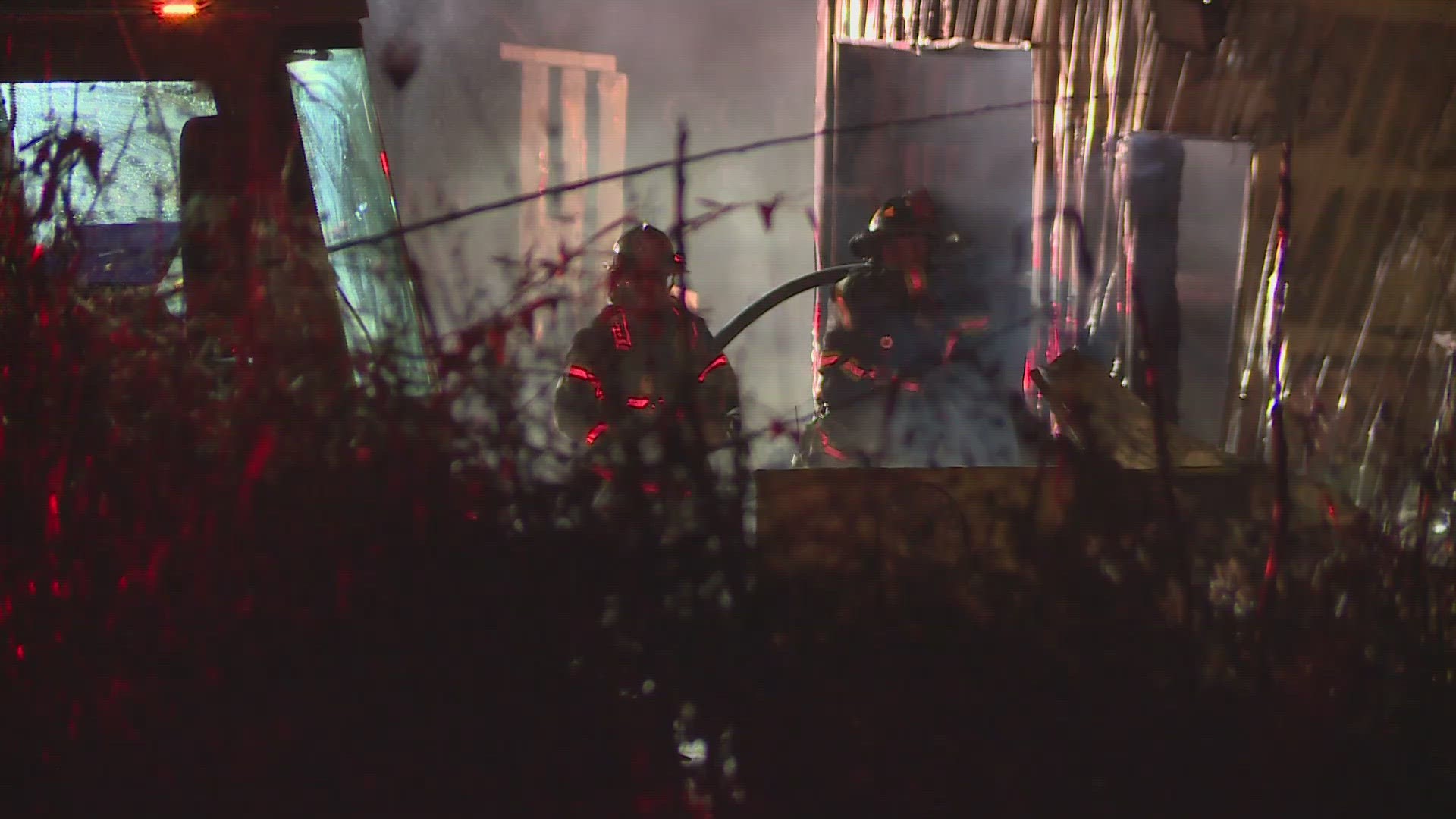 Jeffersonville Fire crews remained on the scene for several hours taking care of hotspots.