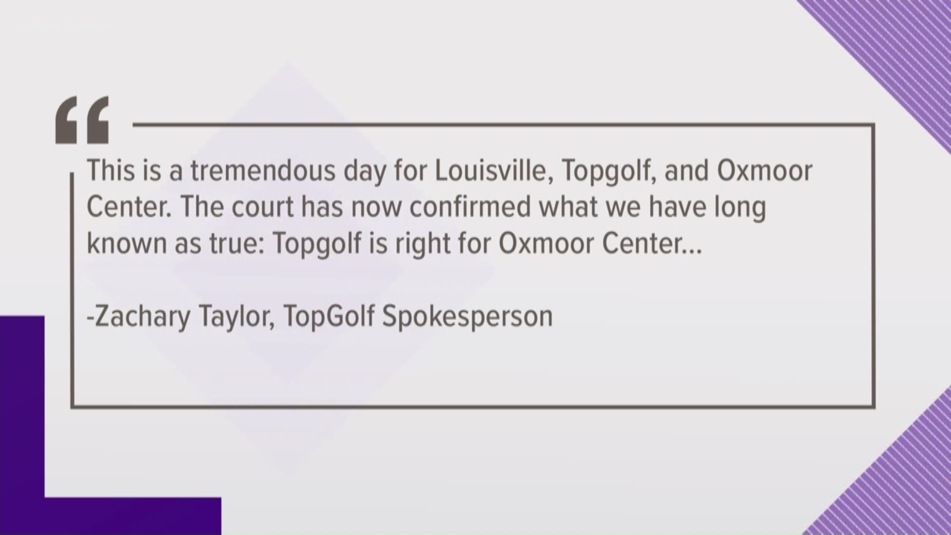 A circuit court judge has ruled in favor of TopGolf in its battle with neighbors of Hurstbourne.