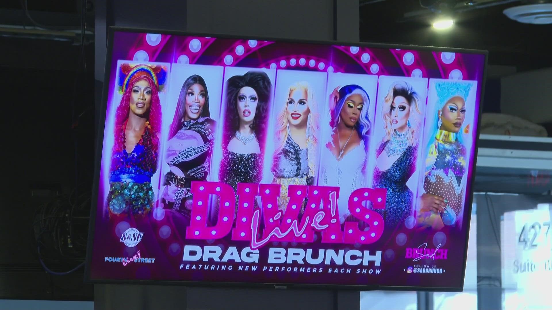 The Sports and Social Club in downtown Louisville relaunched its brunch with a drag show. The entertainers say taking up space is important as restrictions loom.